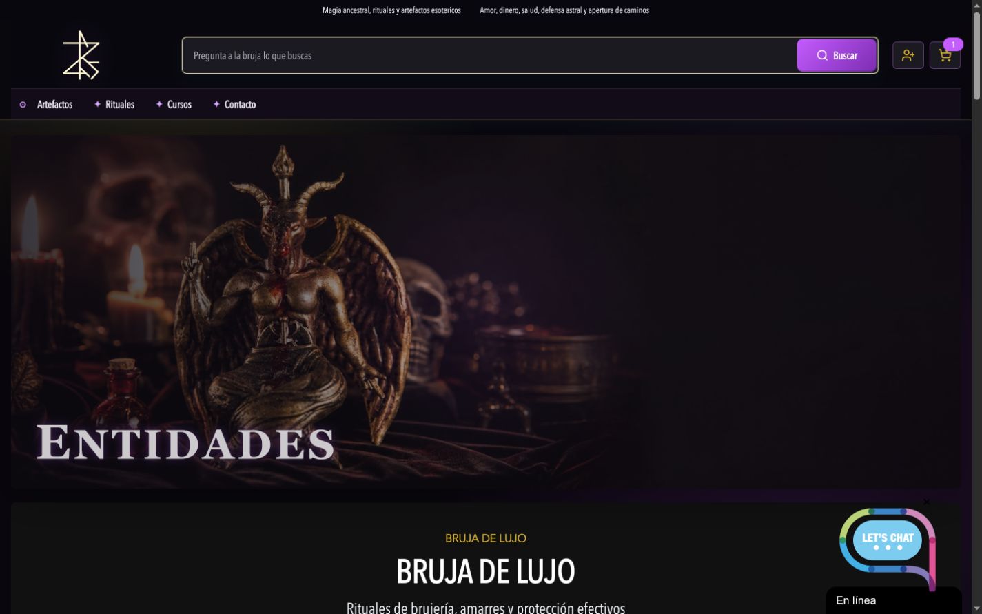 Captura de la web de Bruja de Lujo